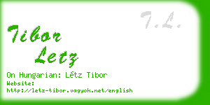 tibor letz business card
